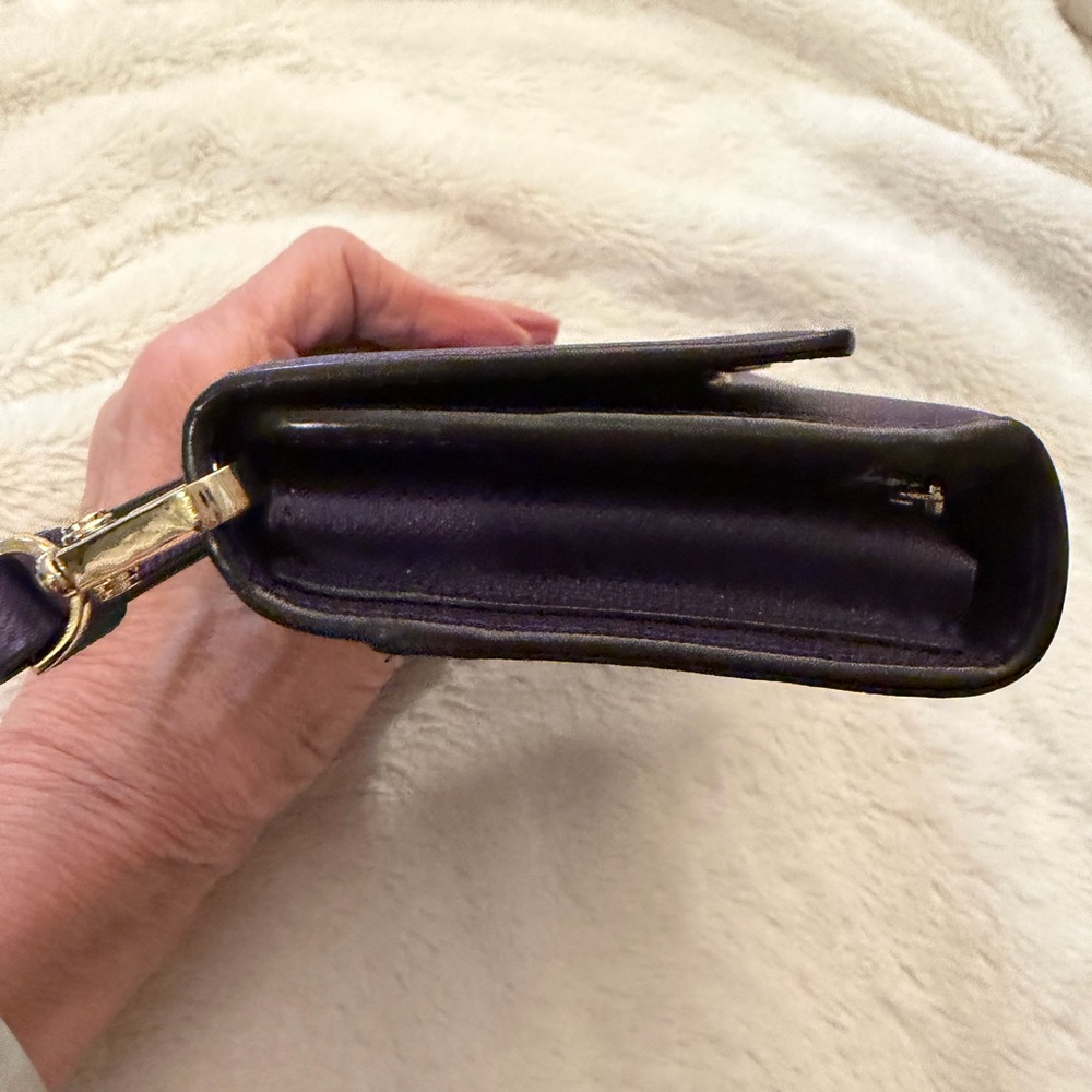 Henri Bendel Wristlet, Wallet, Organizer in Deep Purple with Gold Accents - Picture 10 of 10